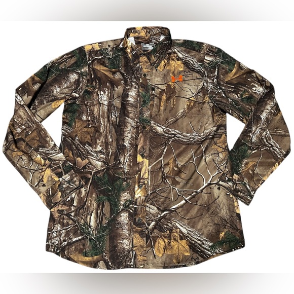 Men’s Camo Under Armour Performance Field Shirt Realtree - Picture 1 of 15